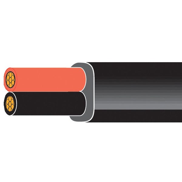 Cable 2 Core TW Flat 35/0.30 2.5mm Black (Per m)